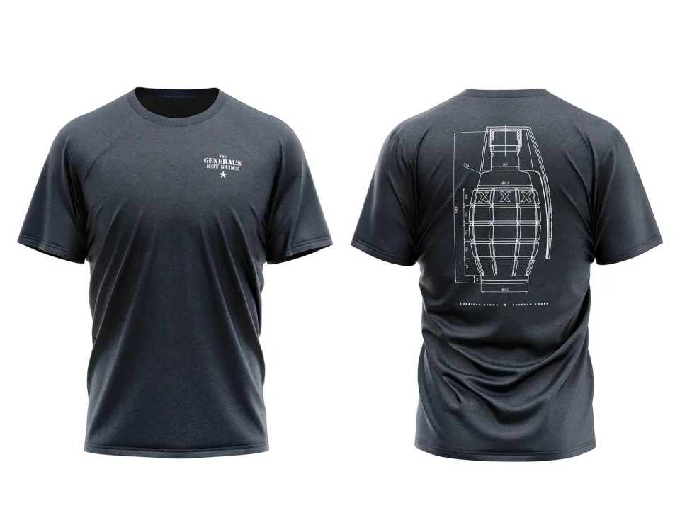 The General's Blueprint maglietta cotone blu navy uomo