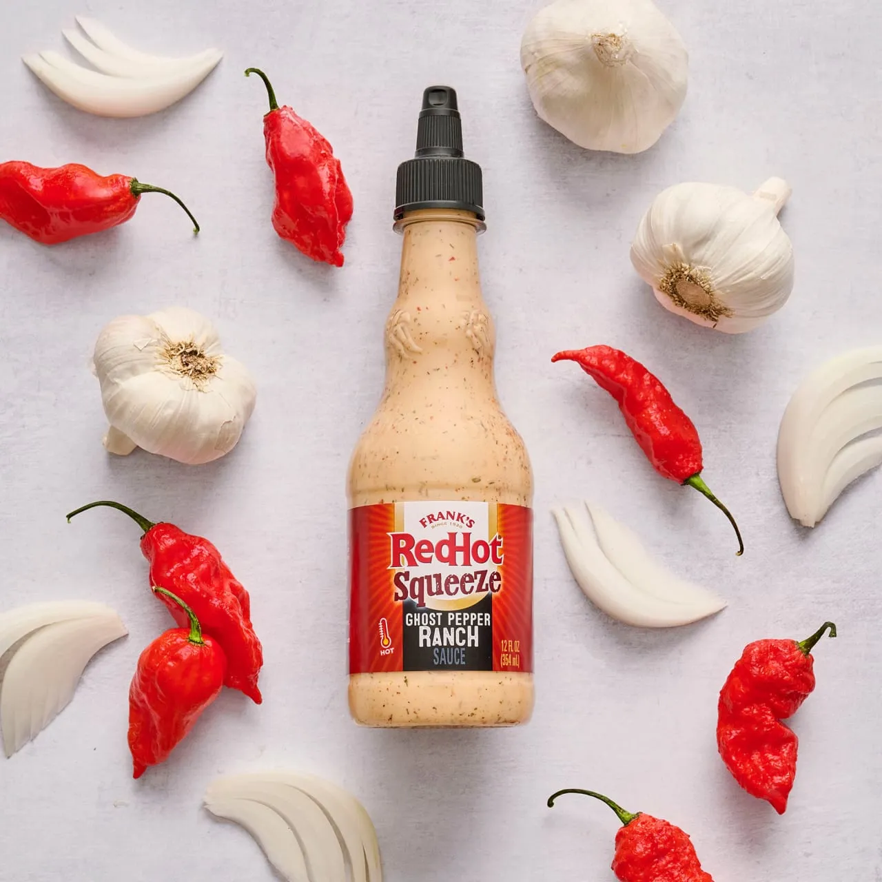 Frank's RedHot Ghost Pepper Ranch salsa 355 ml estrema