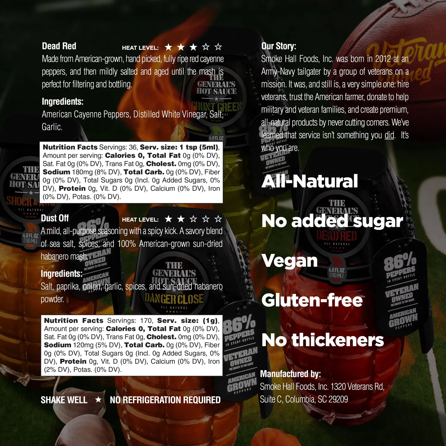 The General's Tailgate box regalo salsa Dead Red + spezie media