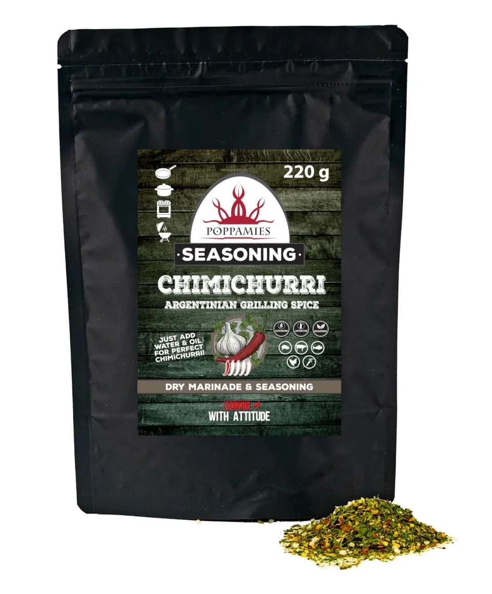 Poppamies Chimichurri BBQ rub spezie barbecue 220 g
