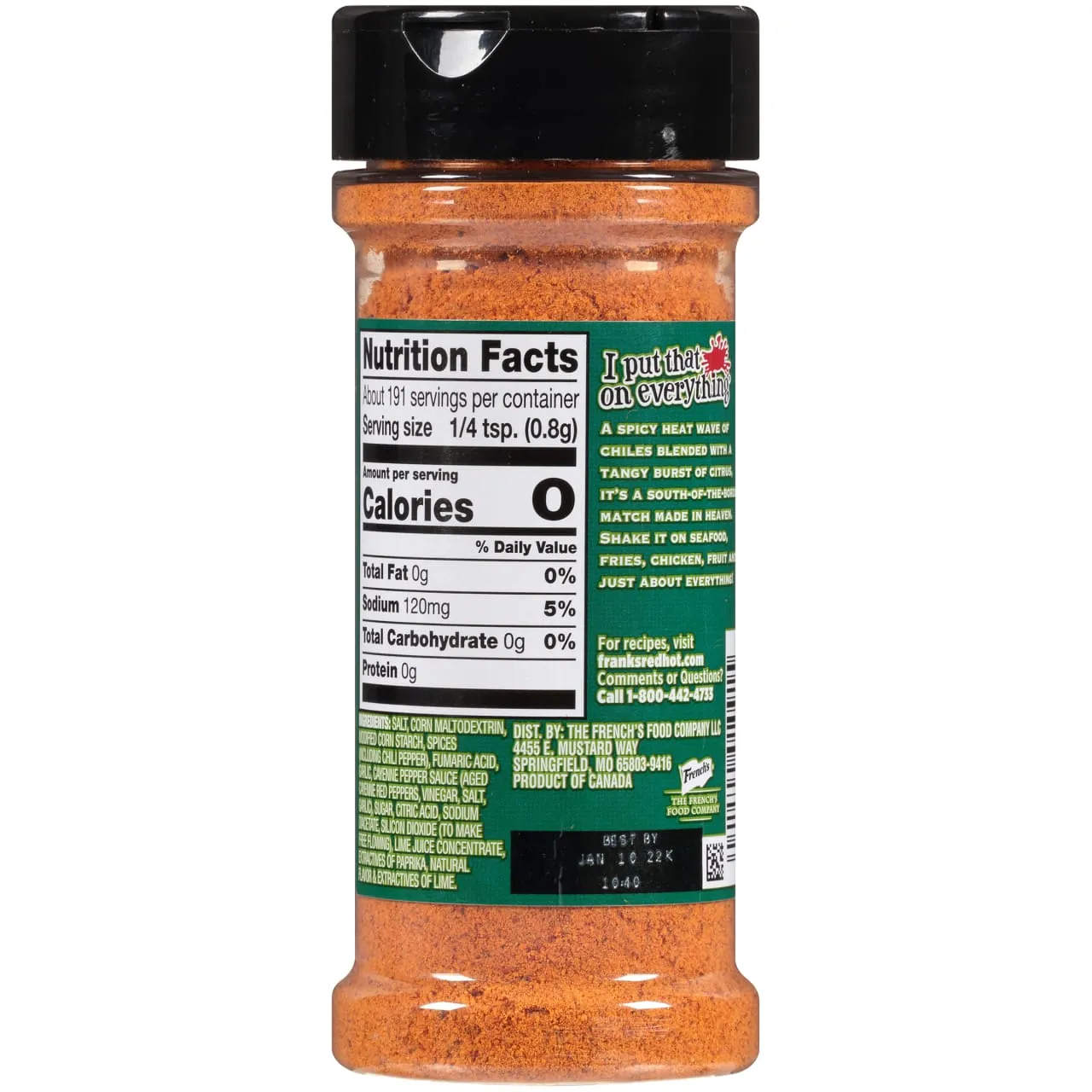 Frank's RedHot Chile Lime condimento 154 g agrumato