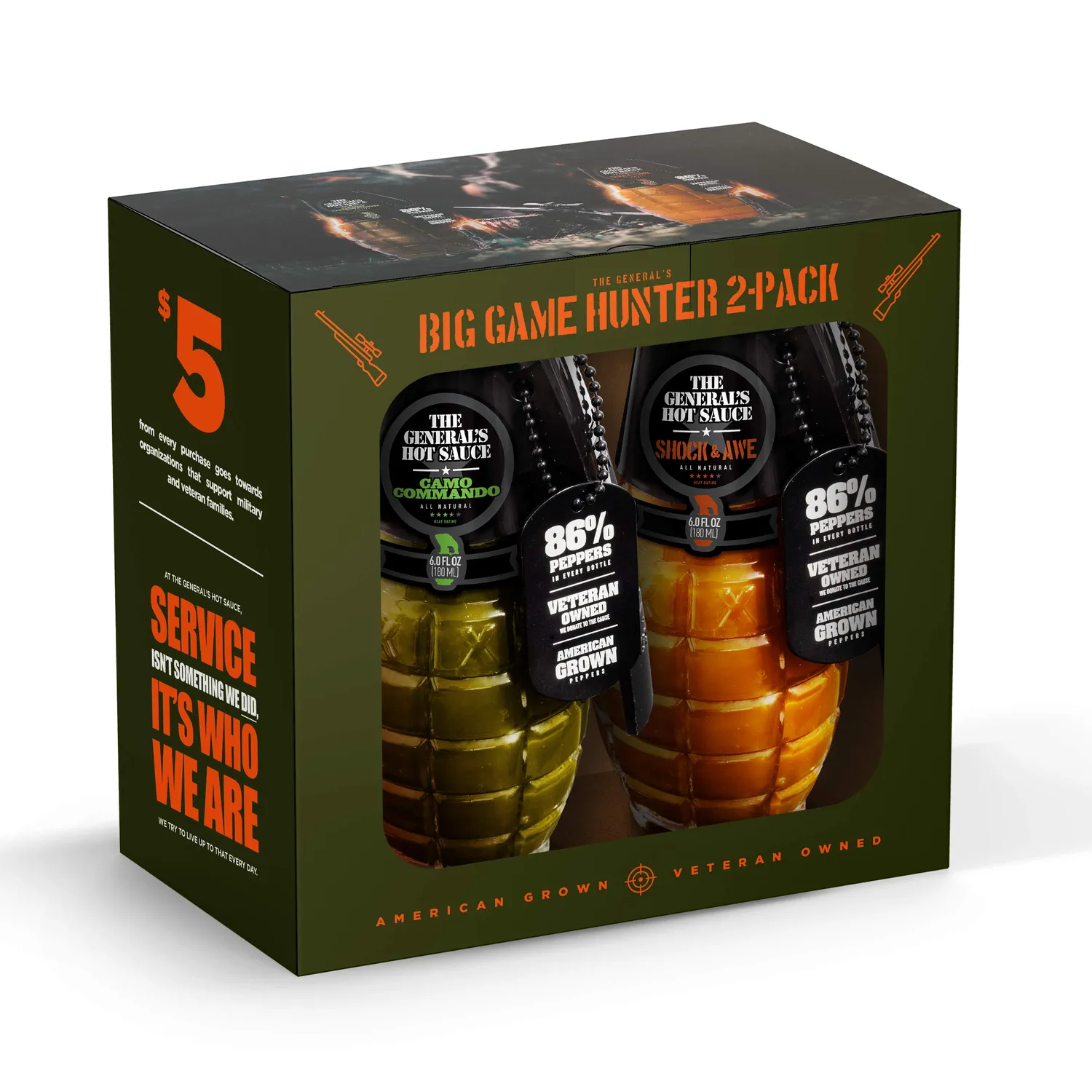The General's Hot Sauce Big Game Hunter duo salsa 2 pezzi
