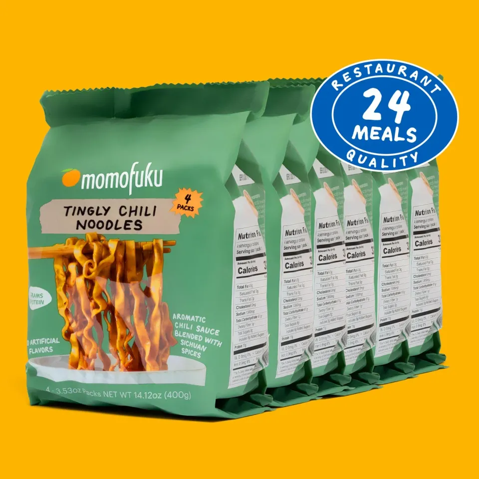 Momofuku Tingly Chili noodles 24 pack piccanti