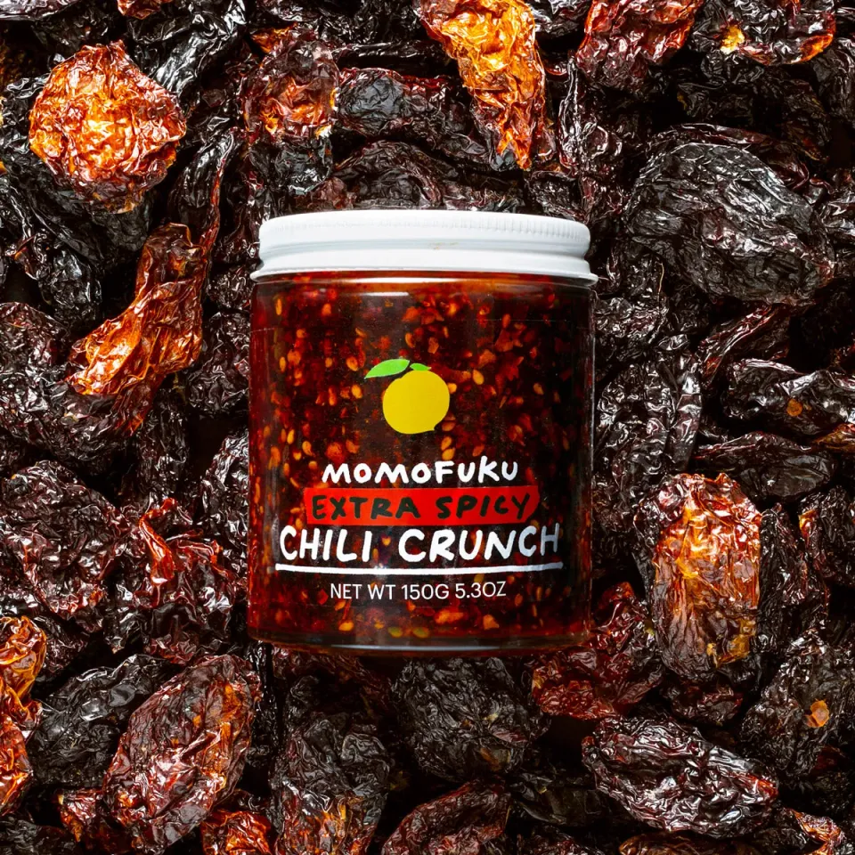 Momofuku Chili Crunch Extra Spicy olio piccante 3 pezzi habanero