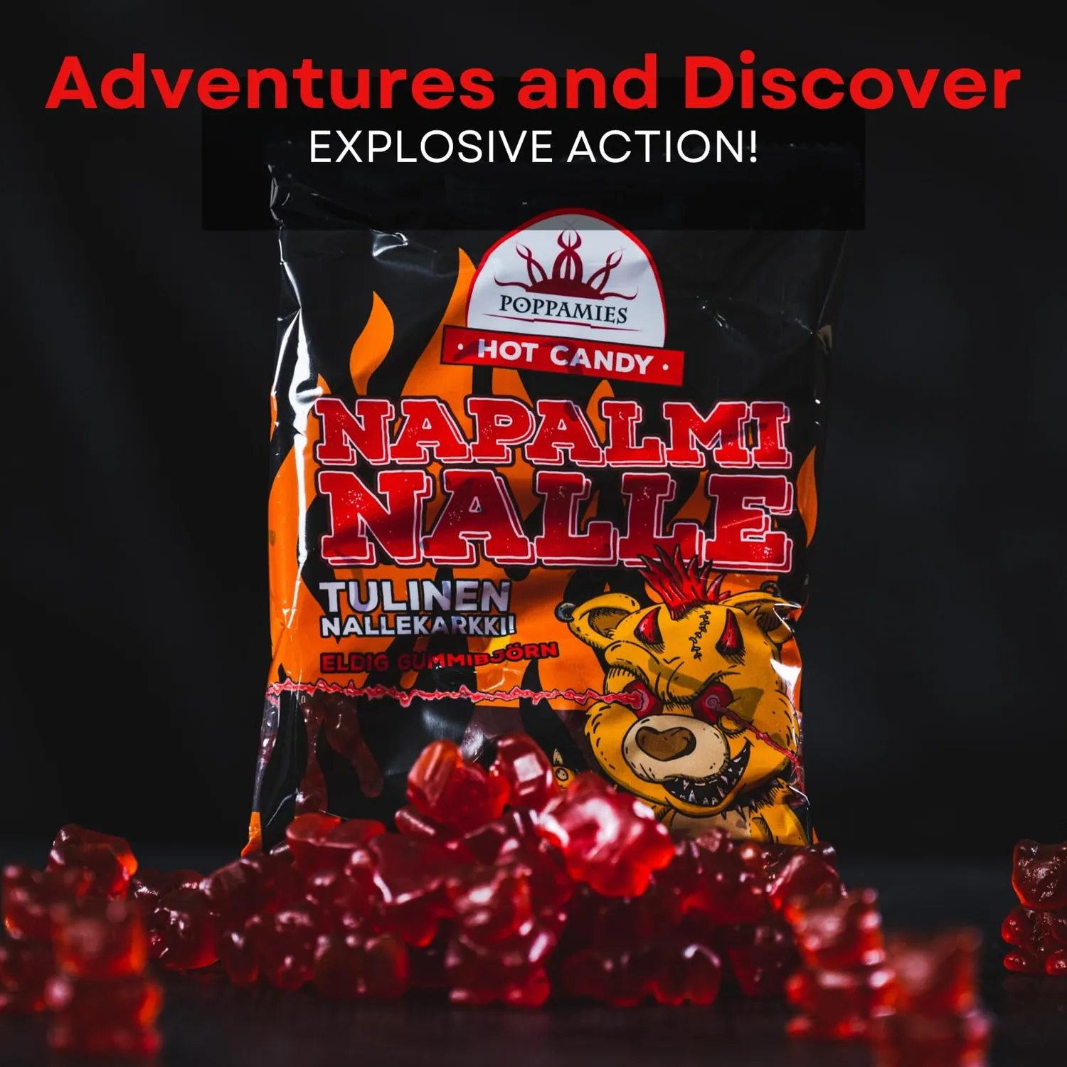 Poppamies NapalmiNalle caramelle gommose 125g habanero