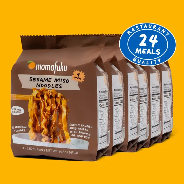 Momofuku Sesame Miso noodles 24 pack cremosi