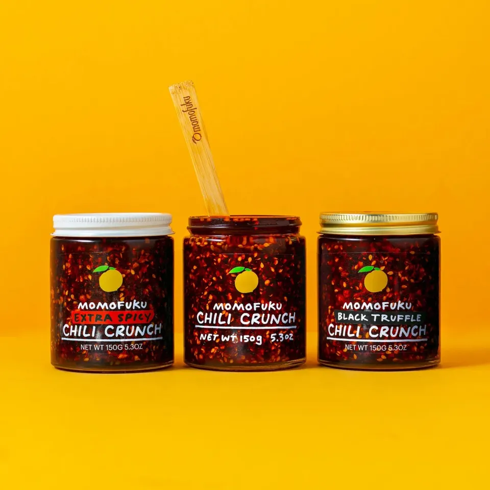 Momofuku Chili Crunch Variety Pack olio piccante 3 vasetti