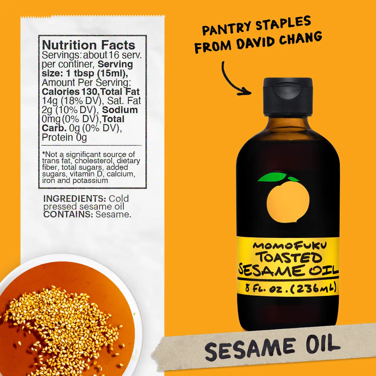 Momofuku Toasted Sesame olio di sesamo tostato delicato