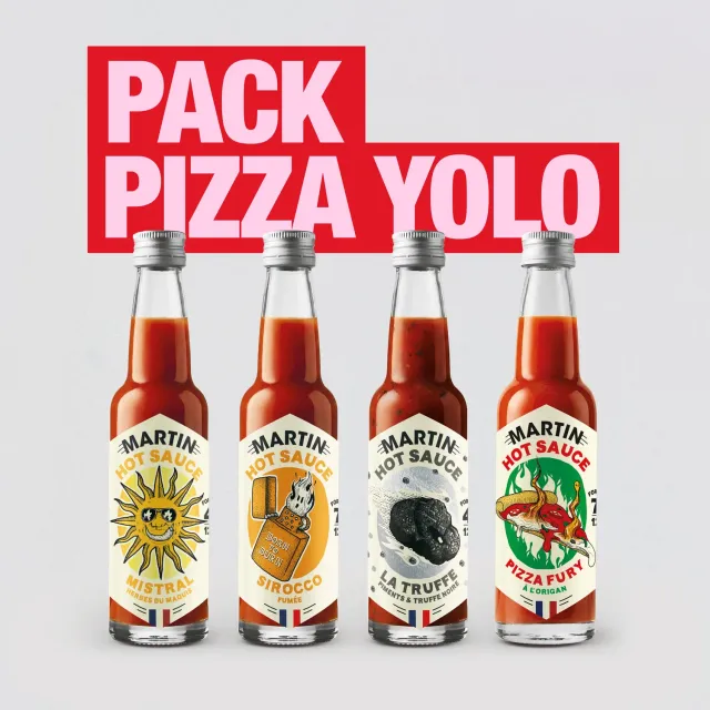 Maison Martin Pack Pizza Yolo set 4 salse piccanti pizza