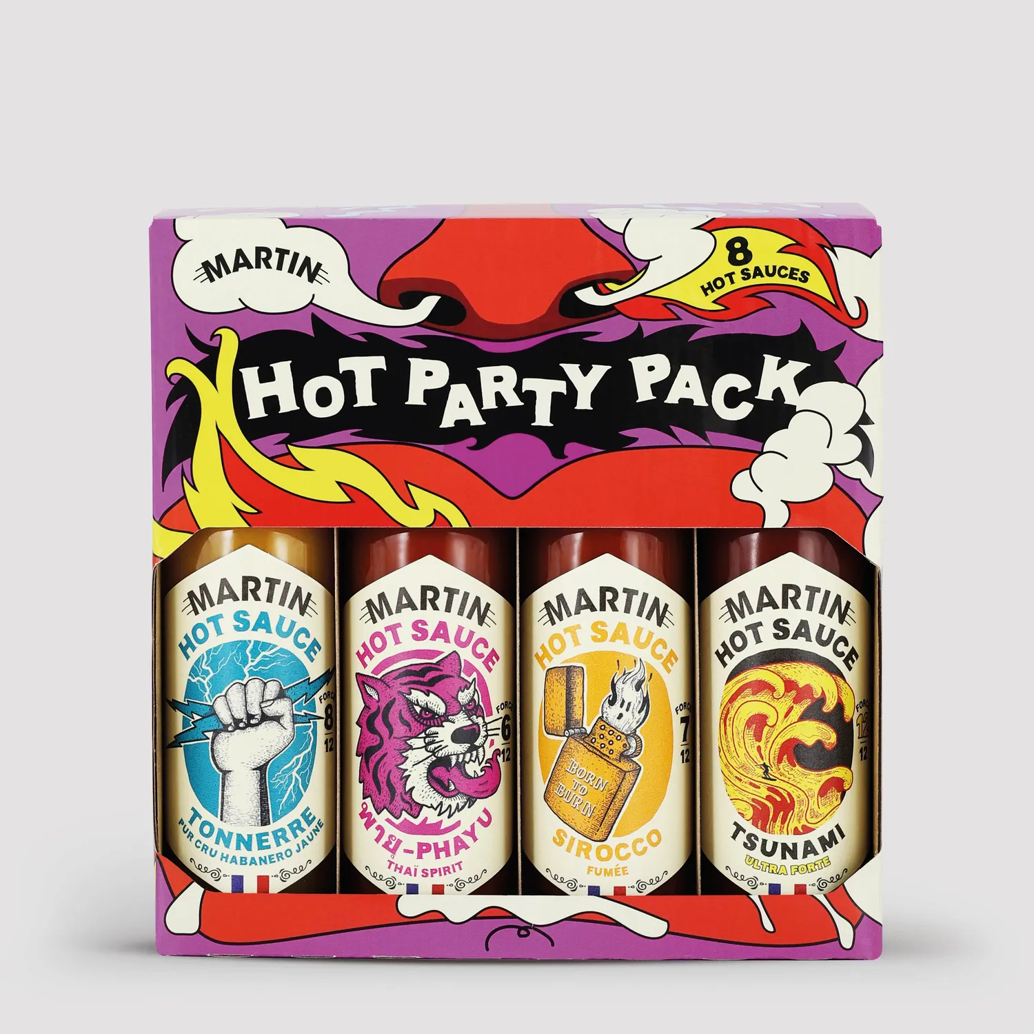 Maison Martin Hot Party Pack set 8 salse piccanti forza 3-12