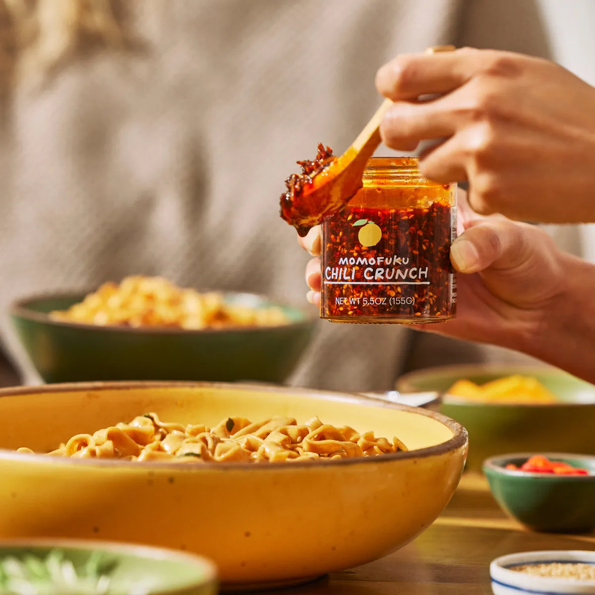 Momofuku Chili Crunch olio piccante croccante