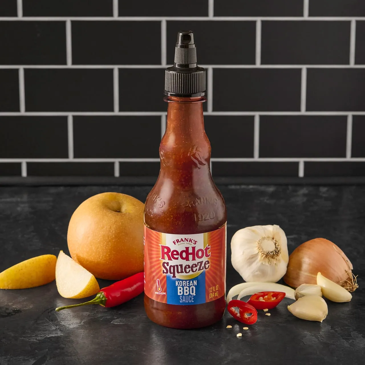 Frank's RedHot Korean BBQ salsa squeeze 354ml soia
