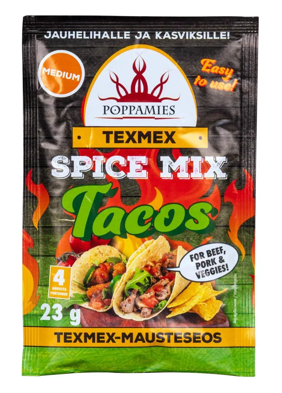 Poppamies Texmex Tacos mix spezie 23g medio