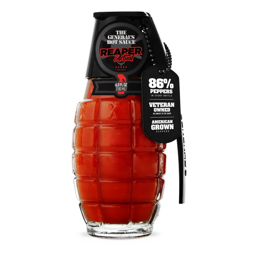 The General's Hot Sauce Reaper Actual salsa piccante Carolina Reaper