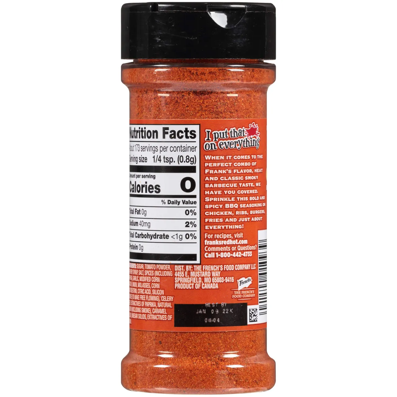 Frank's RedHot Kickin BBQ mix spezie barbecue 139 g affumicato