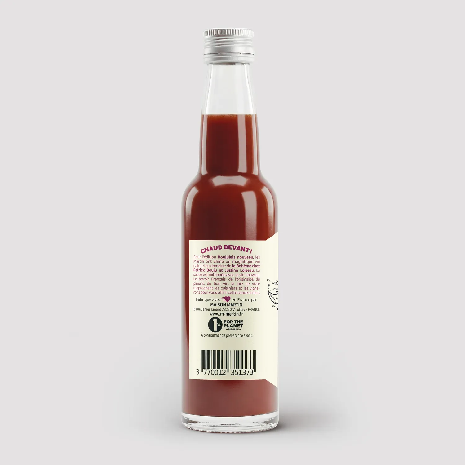 Maison Martin La Boujulaise salsa piccante vino Gamay forza 6