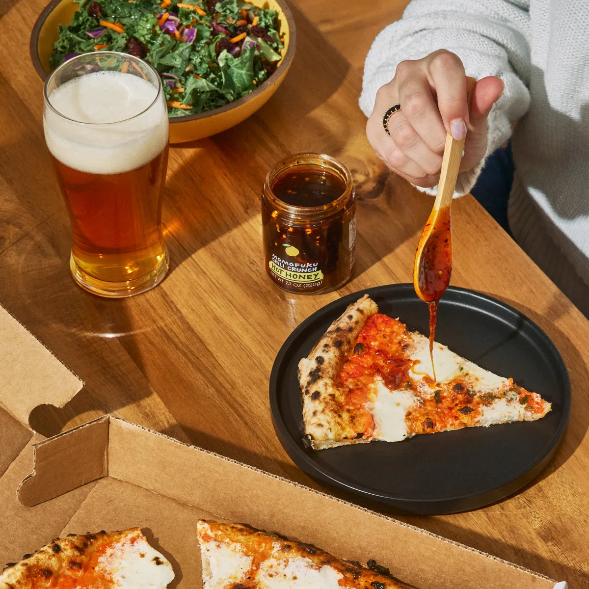 Momofuku Chili Crunch Hot Honey duo olio miele piccante