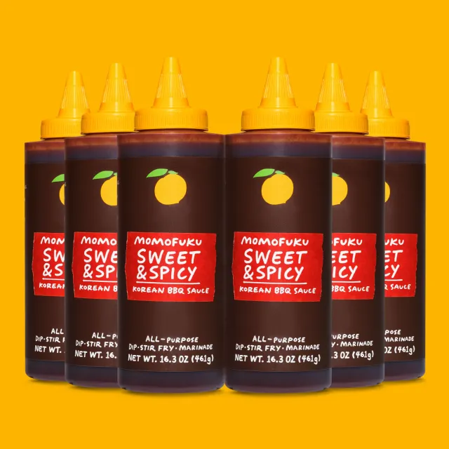 Momofuku Korean BBQ Sweet Spicy salsa barbecue 6 pack piccante