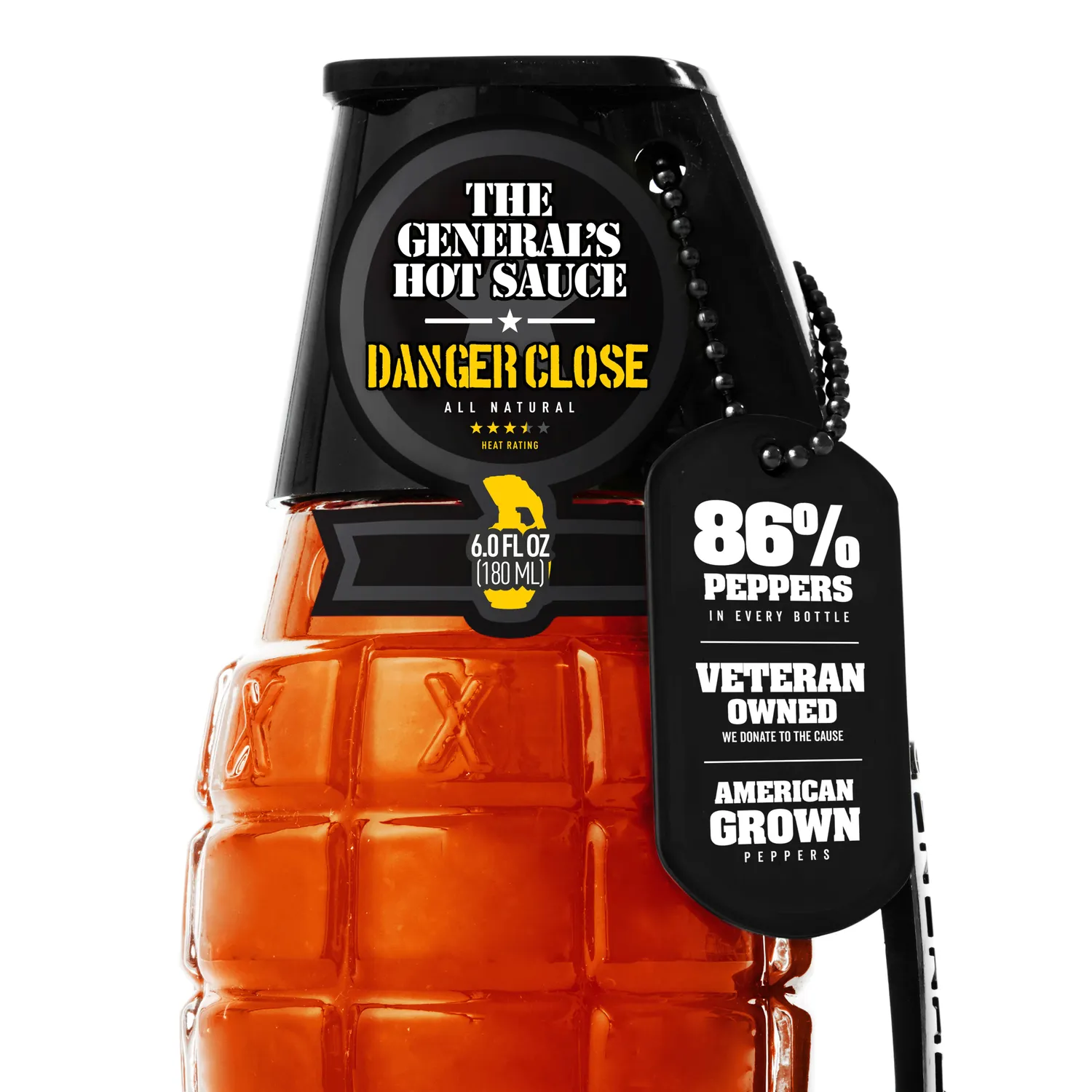 The General's Hot Sauce Danger Close salsa piccante forte