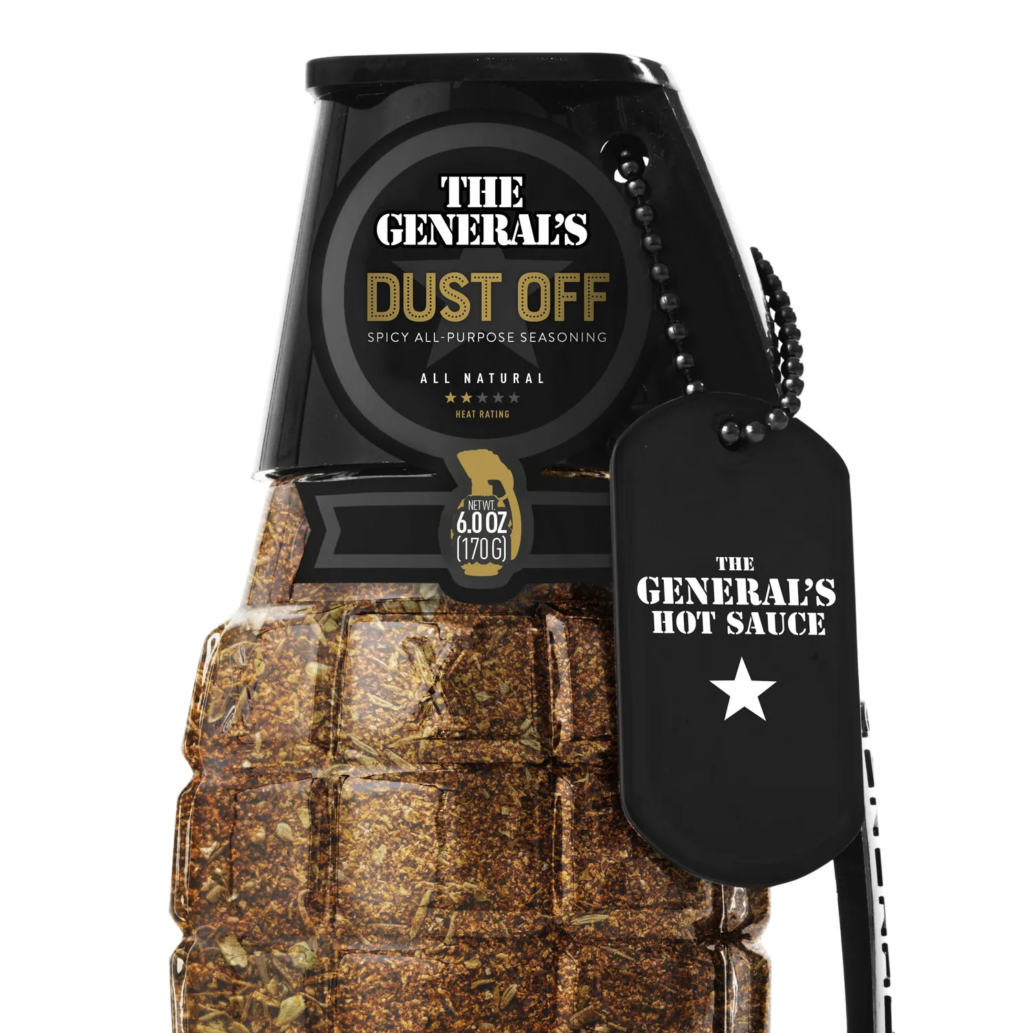 The General's Dust Off salsa piccante bottiglia piccantezza leggera