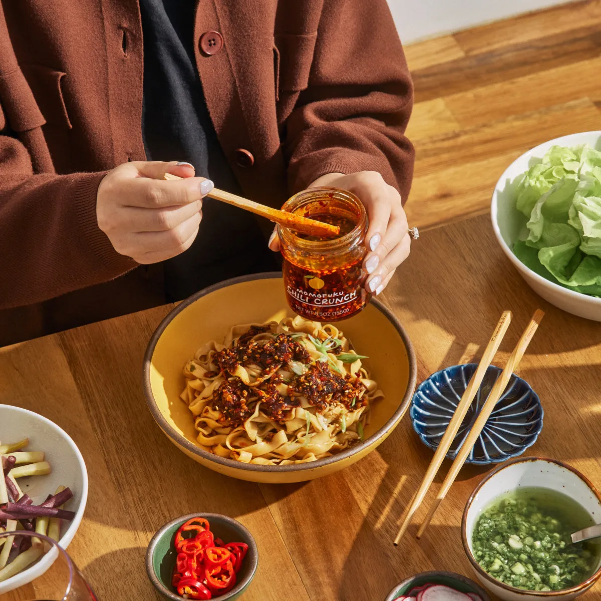 Momofuku Chili Crunch Variety Pack olio piccante 3 vasetti