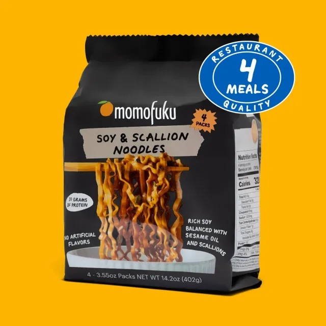 Momofuku Soy Scallion Noodles 4 bustine soia cipollotto