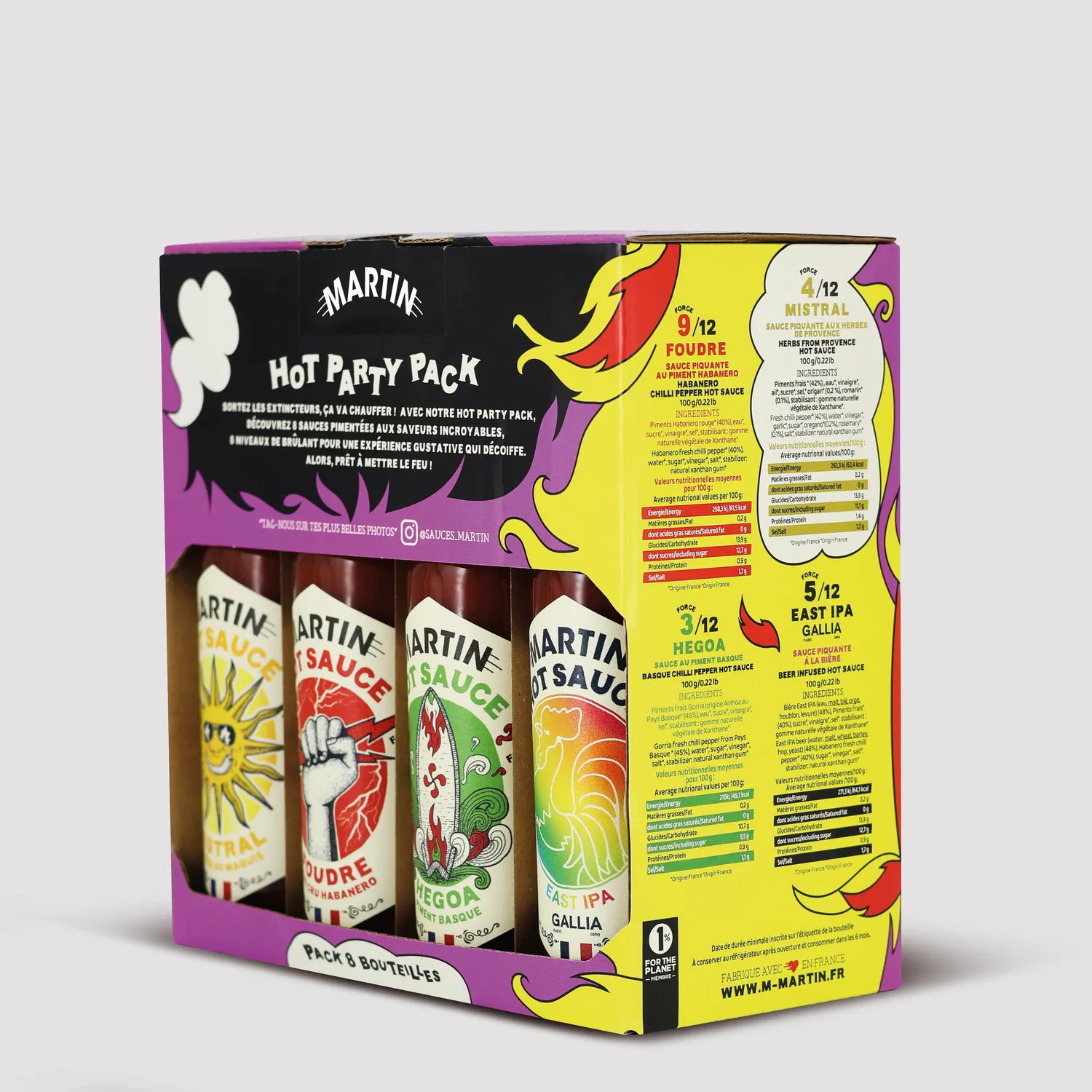 Maison Martin Hot Party Pack set 8 salse piccanti forza 3-12