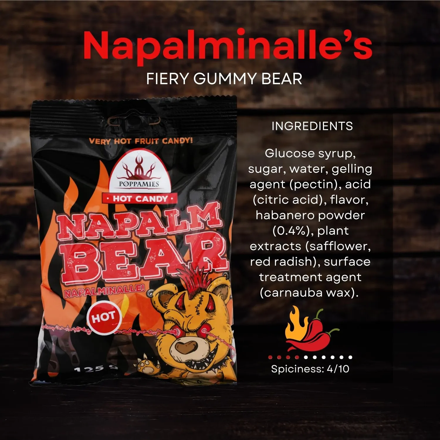 Poppamies NapalmiNalle caramelle gommose 125g habanero