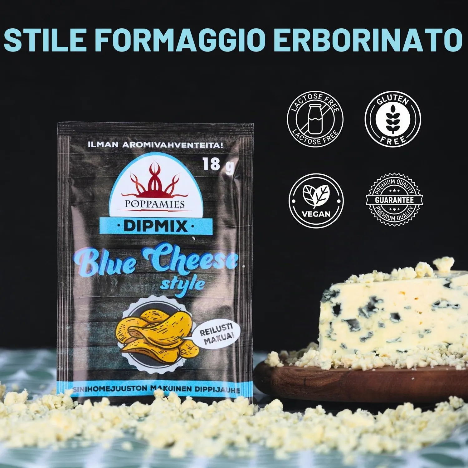 Poppamies Blue Cheese Style dip mix vegano 18 g