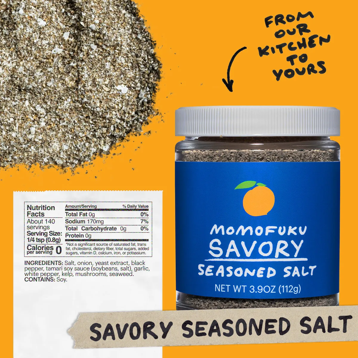 Momofuku Savory sale aromatizzato aglio e funghi 4 oz