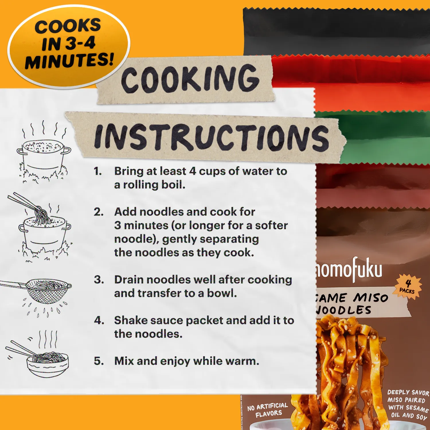 Momofuku Noodle Variety Pack noodles assortiti multipack