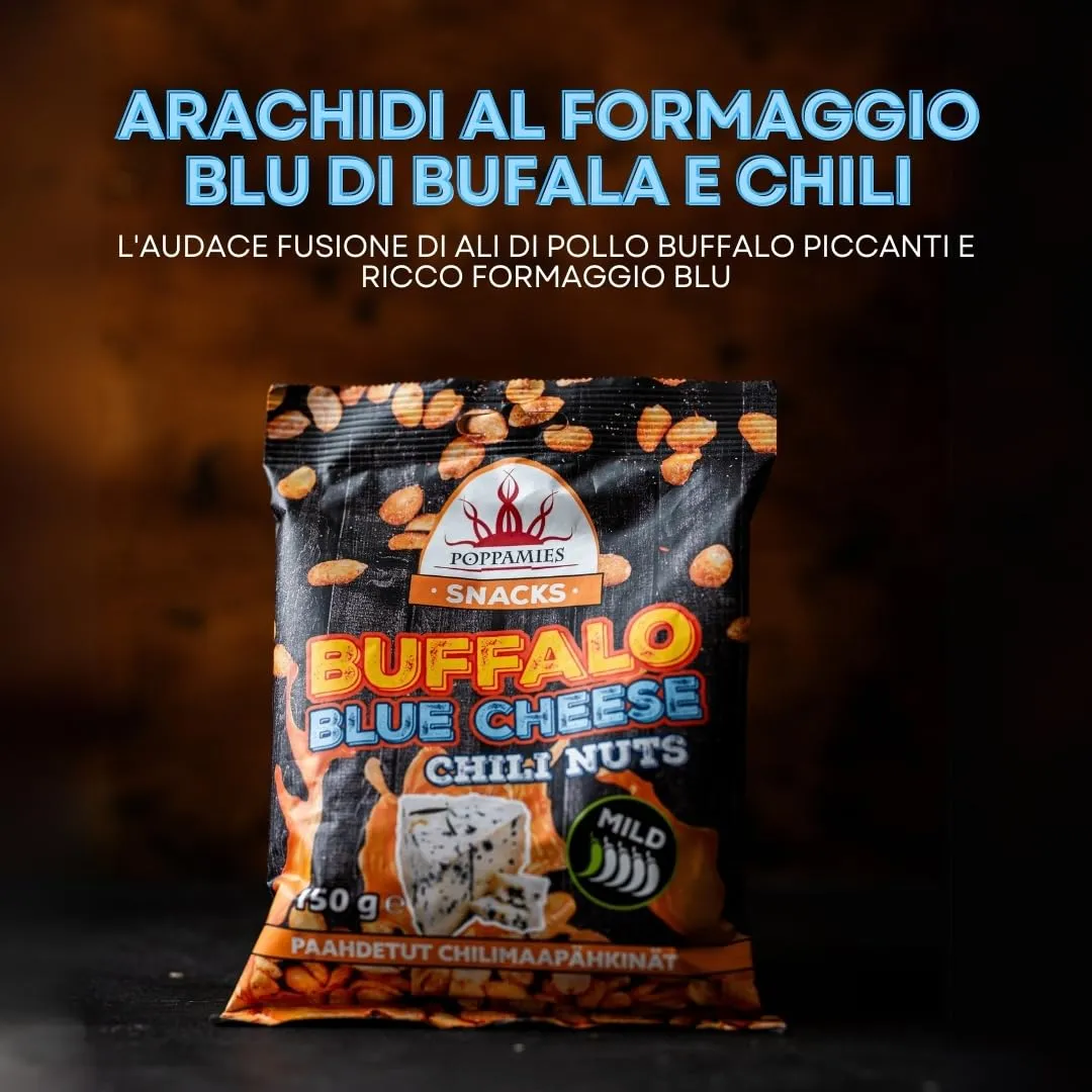 Poppamies Buffalo Blue Cheese arachidi 150g delicate