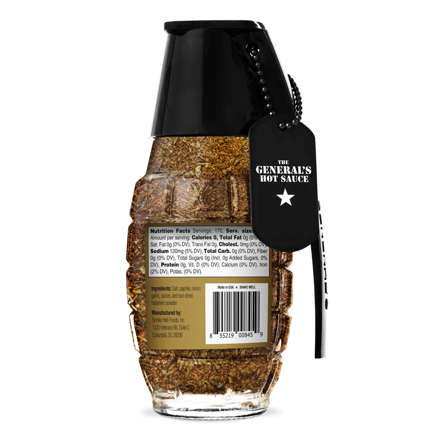 The General's Dust Off salsa piccante bottiglia piccantezza leggera