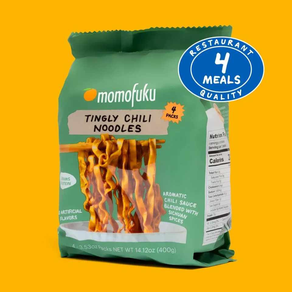 Momofuku Tingly Chili noodle 4 pack piccanti