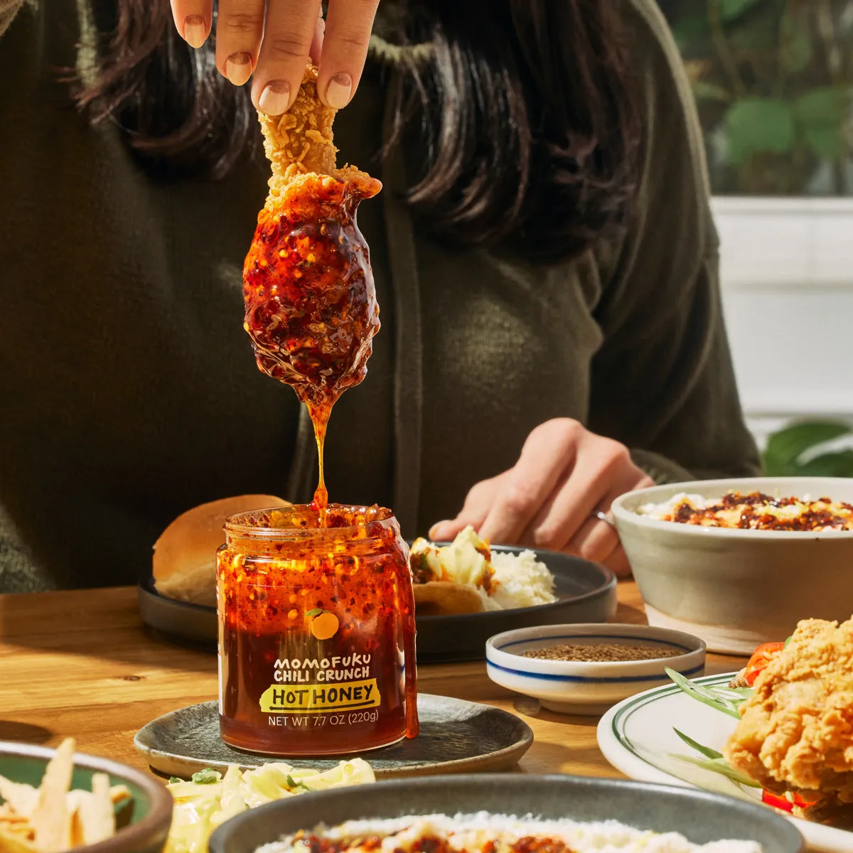 Momofuku Chili Crunch olio piccante sampler croccante