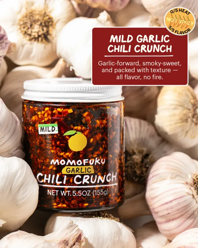 Momofuku Mild Garlic Chili Crunch delicato aglio