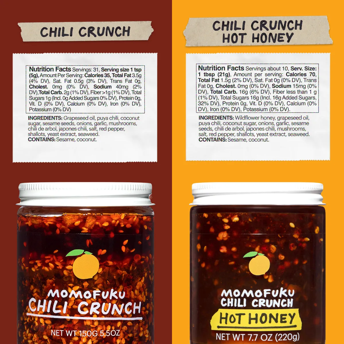 Momofuku Chili Crunch Hot Honey duo olio miele piccante