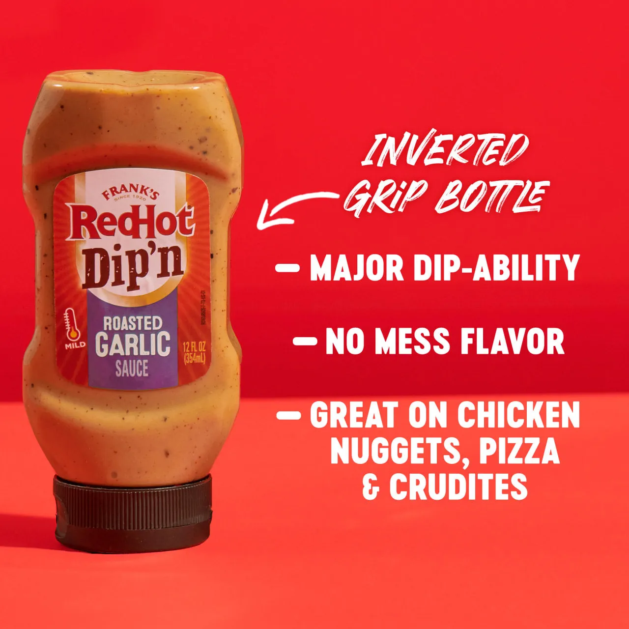 Frank's RedHot Roasted Garlic salsa dip 355 ml aglio arrosto