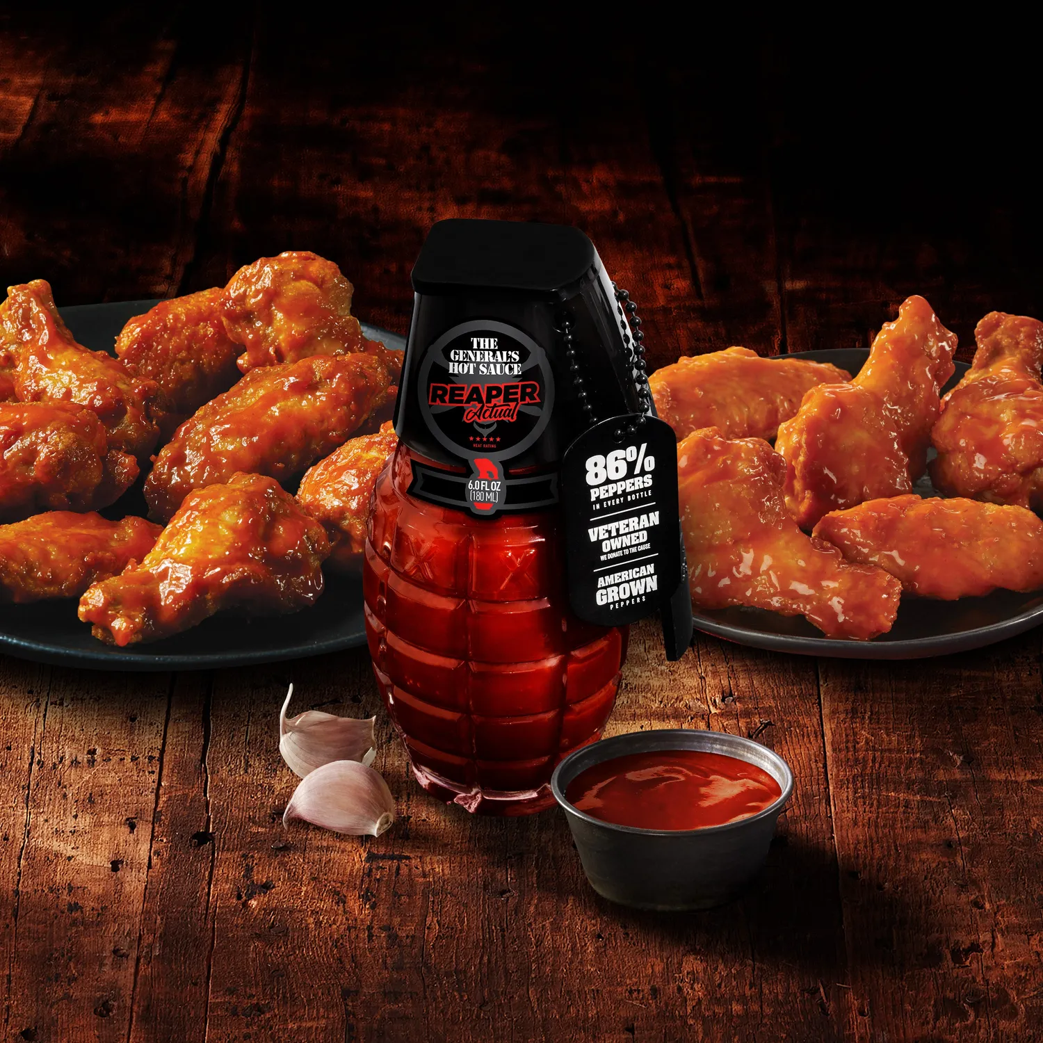 The General's Hot Sauce Reaper Actual salsa piccante Carolina Reaper