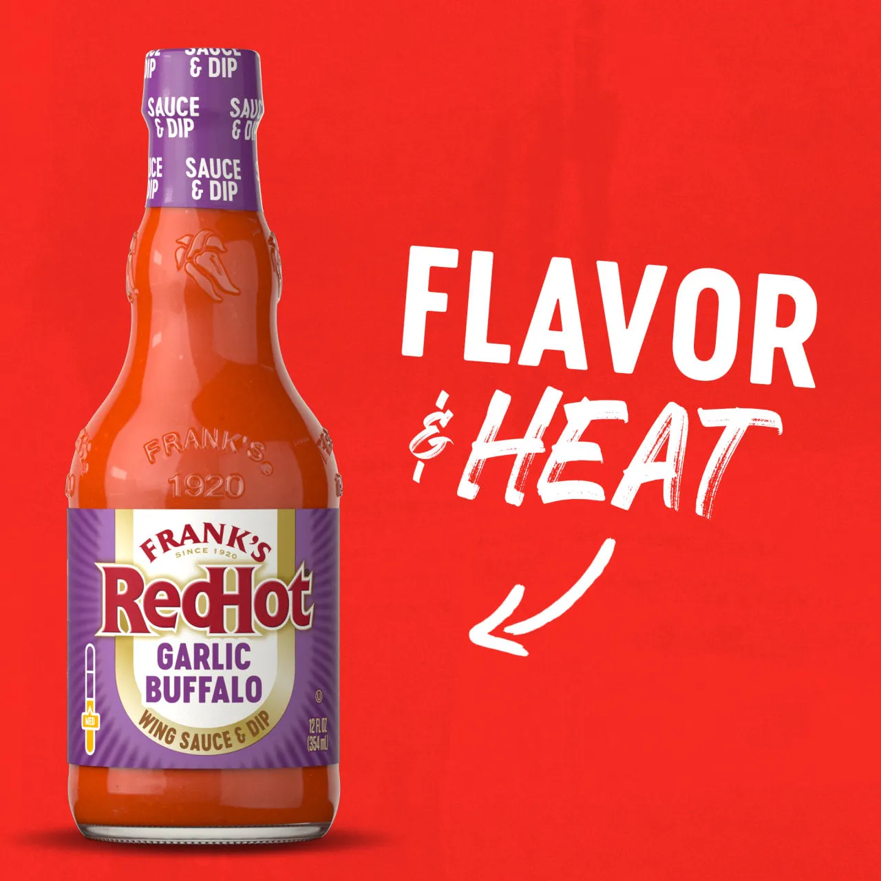 Frank's RedHot Garlic Buffalo salsa wings 2x355 ml aglio