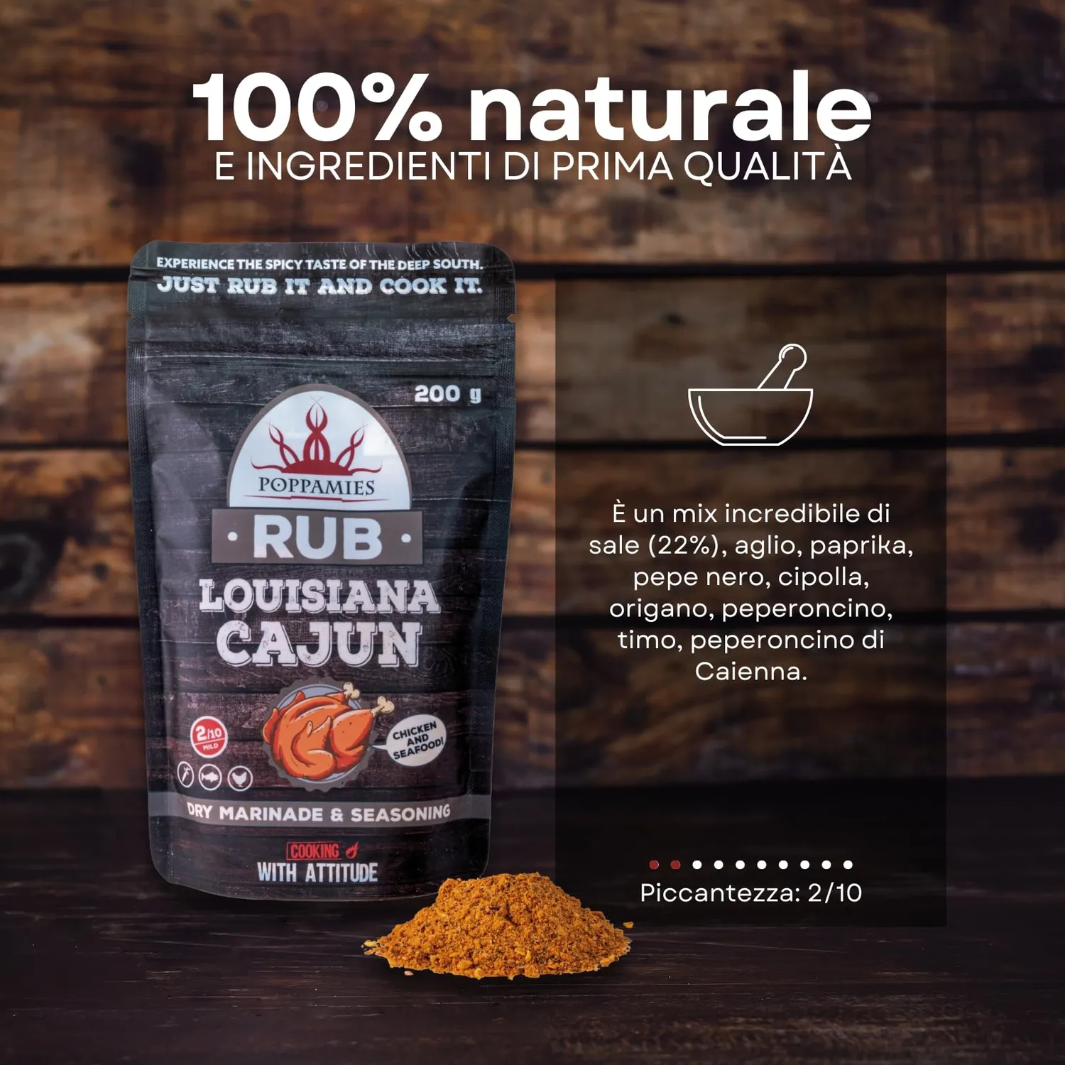 Poppamies Louisiana Cajun Rub spezie barbecue 200 g delicato