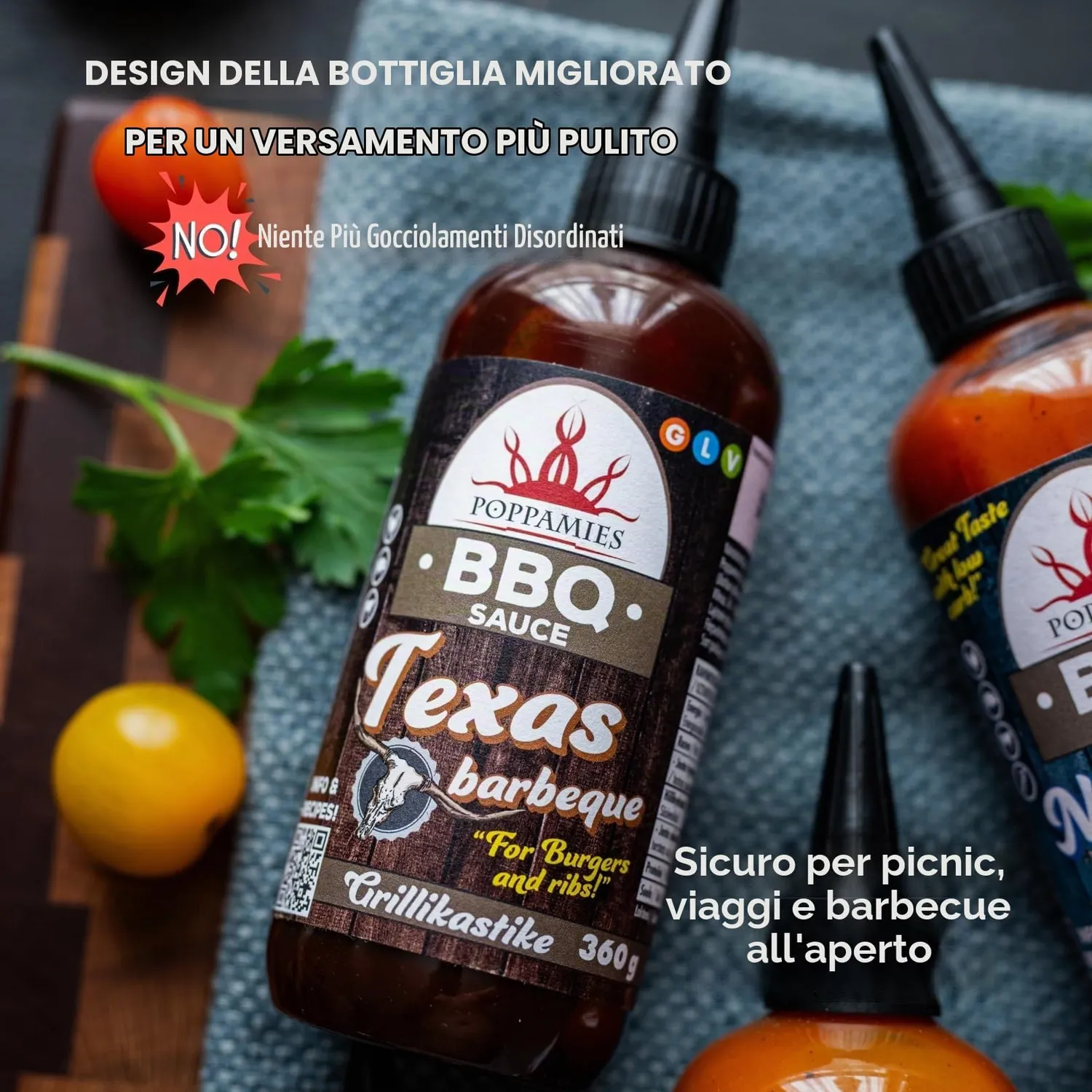 Poppamies Texas salsa barbecue 360g affumicata
