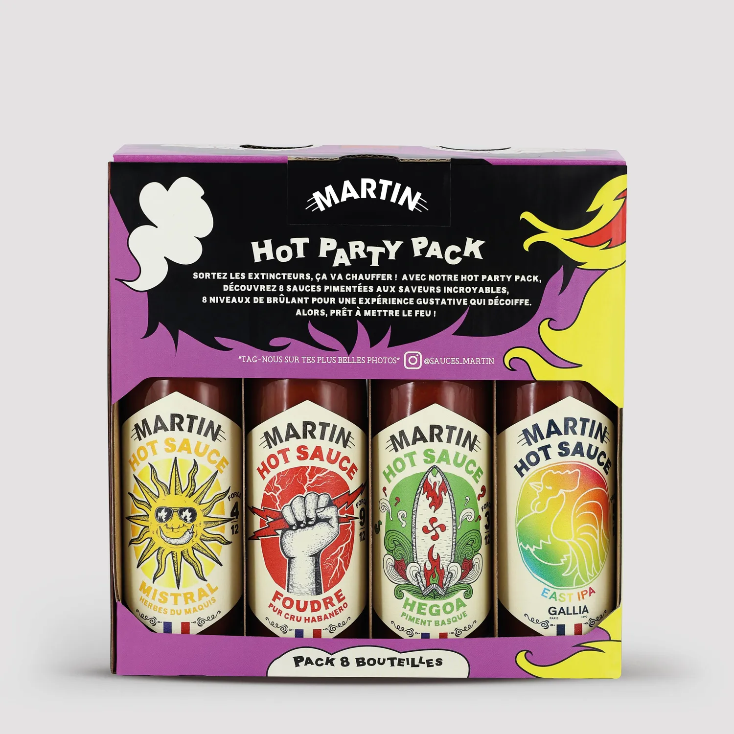 Maison Martin Hot Party Pack set 8 salse piccanti forza 3-12