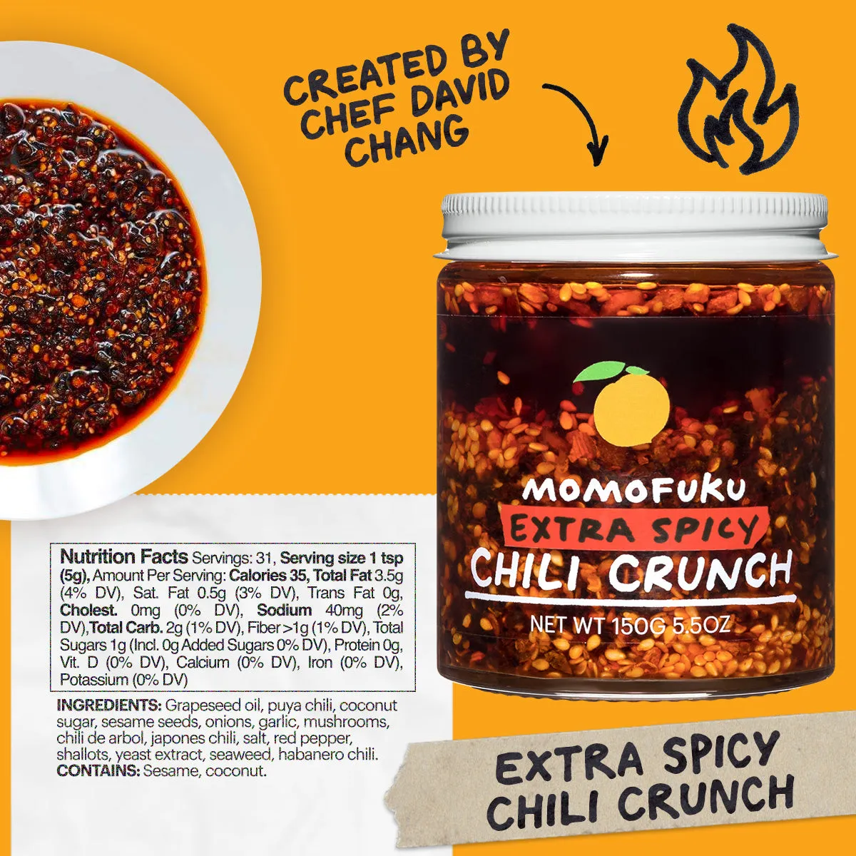Momofuku Extra Spicy Chili Crunch habanero forte