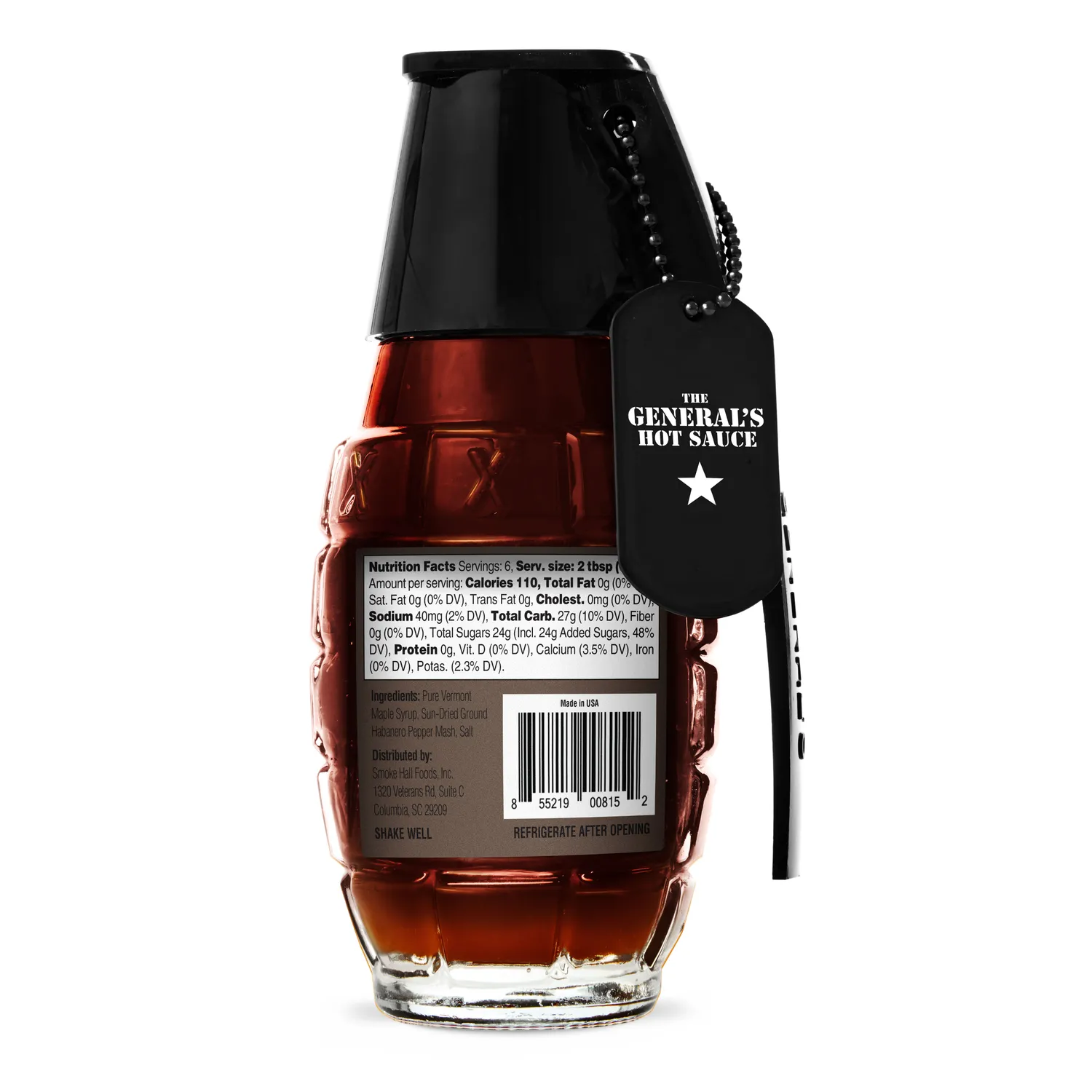 The General's Hot Sauce Maple Mayhem sciroppo d'acero bottiglia