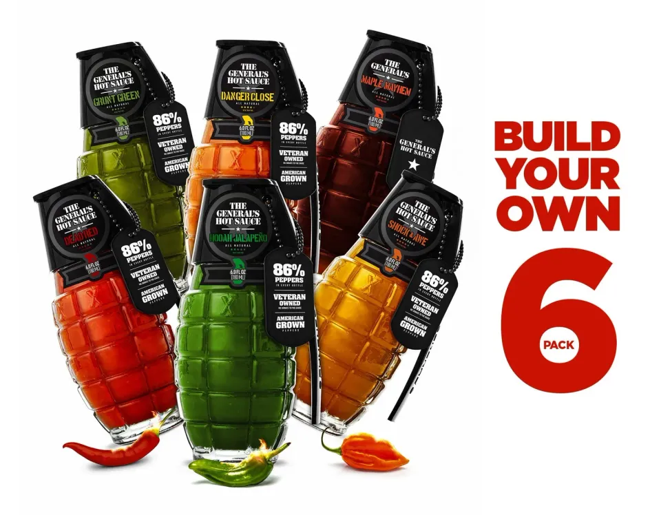 The General's Build Your Own salsa piccante 6 pezzi personalizzato