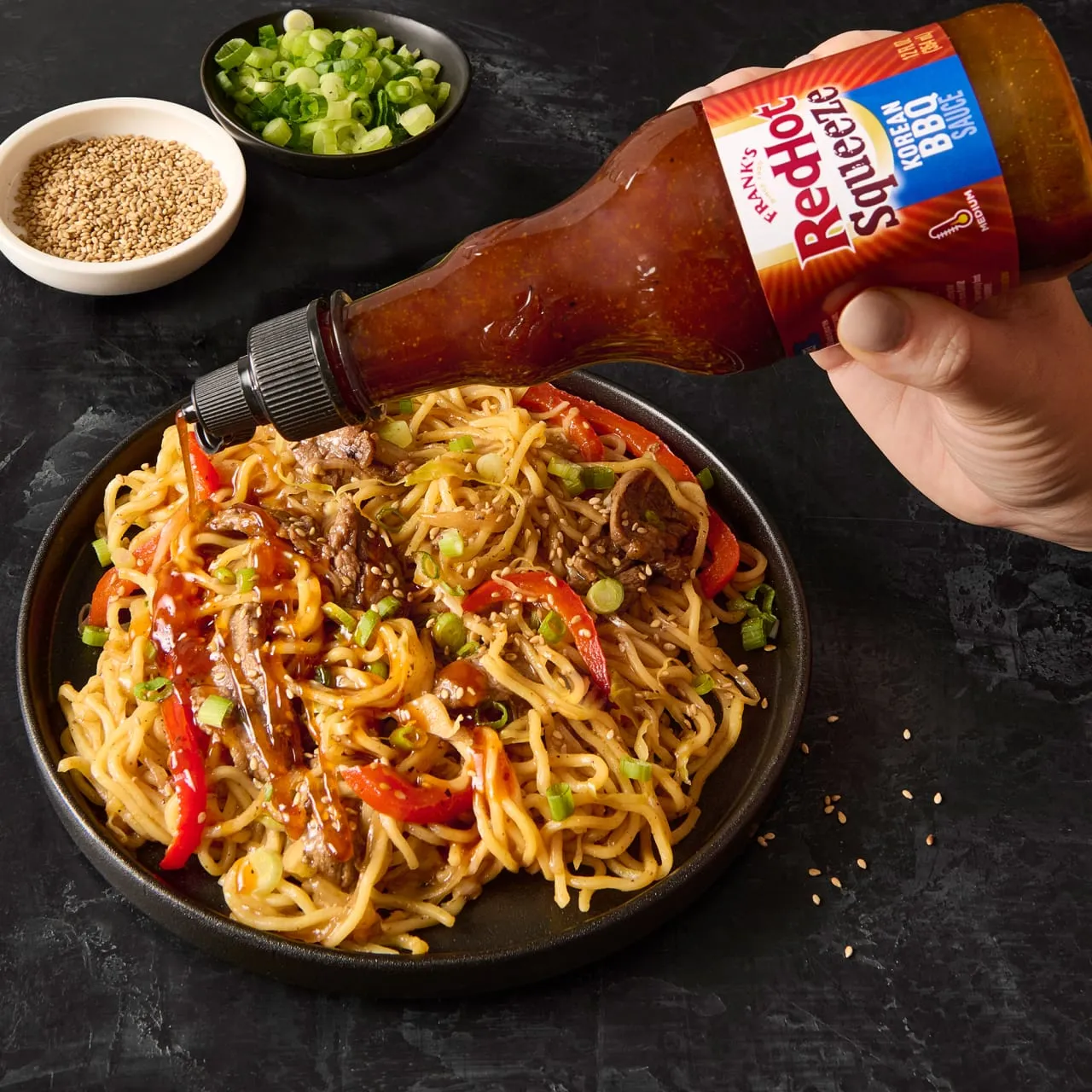 Frank's RedHot Korean BBQ salsa squeeze 354ml soia