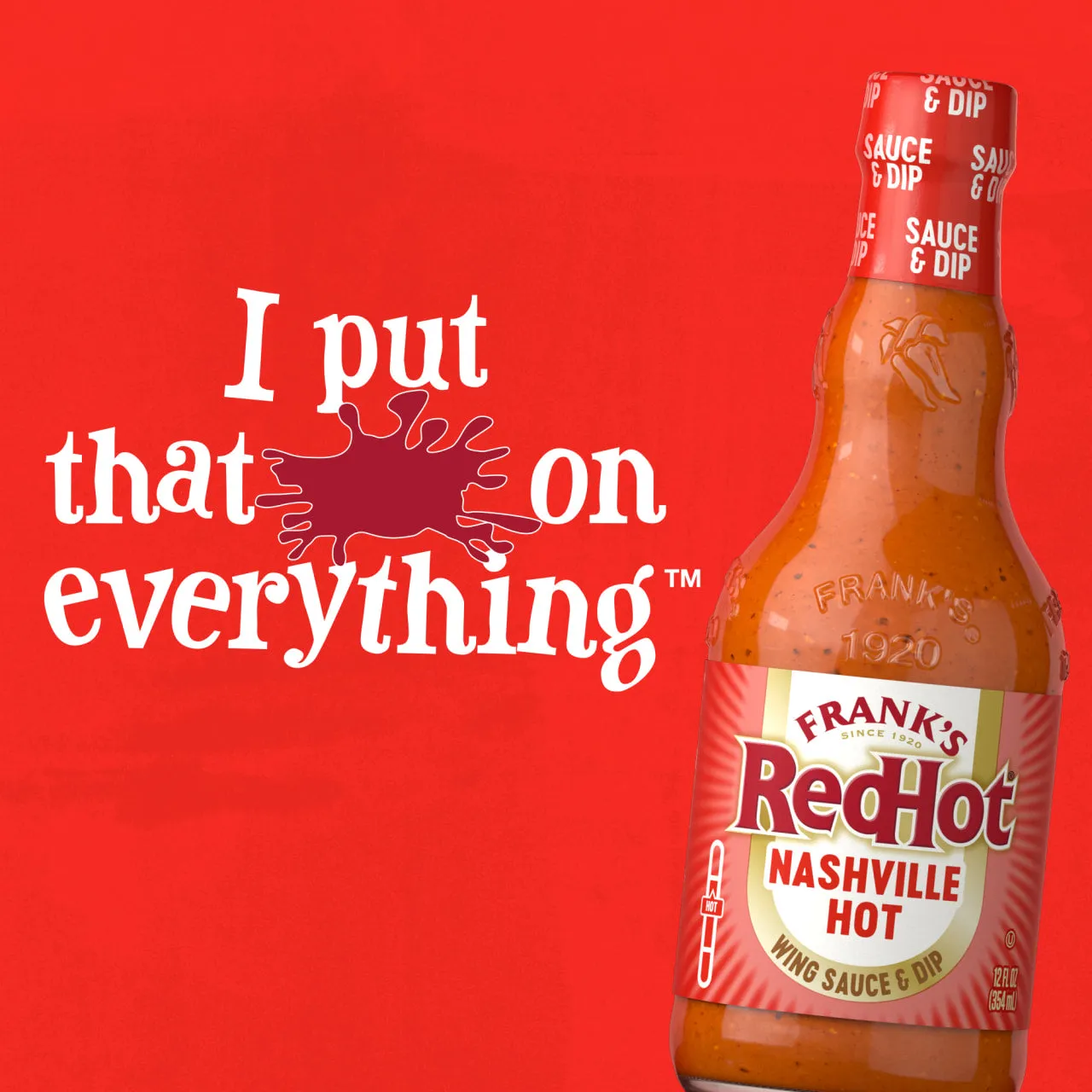 Frank's RedHot Nashville Hot salsa wings 2x355 ml extra piccante