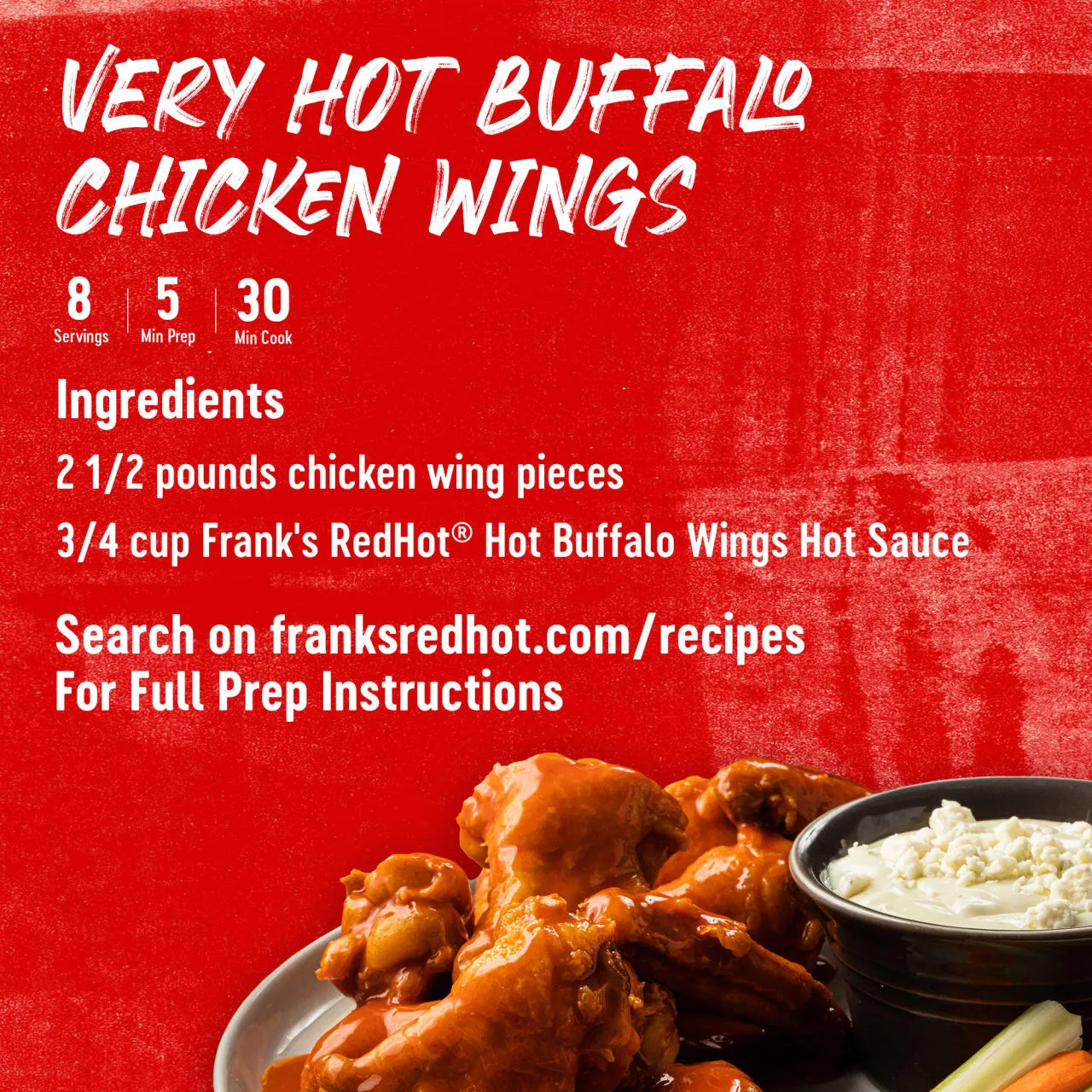 Frank's RedHot Hot Buffalo salsa alette pollo 2x354 ml piccante