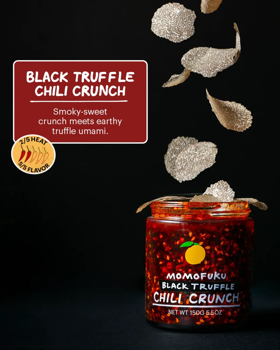 Momofuku Black Truffle olio chili crunch al tartufo nero